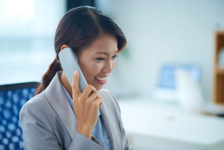calling business woman