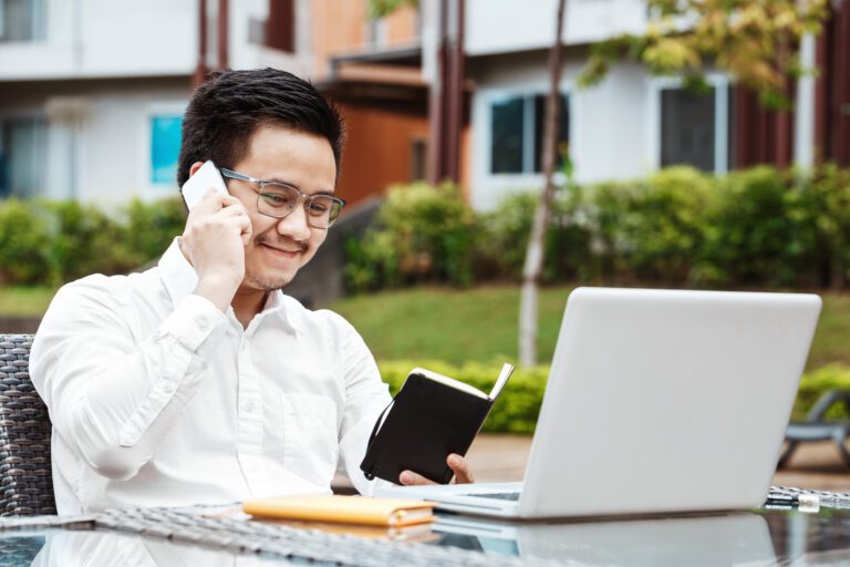 business concept young business man woking financial plan strategy analysis